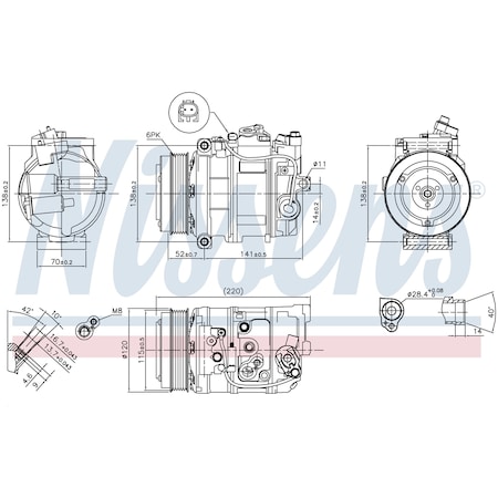Nissen A/C Compressor, 890379 890379